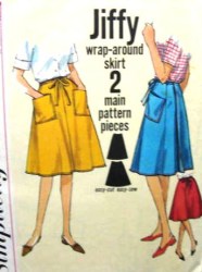 4763 JIFFY WRAP AROUND EASY SKIRT PATTERN 28''WST